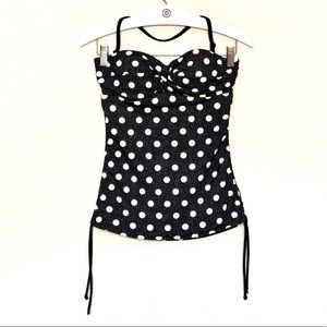 NEW Boden Amalfi Tankini Polka Dot Swimsuit Top Size 4
